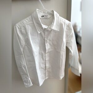 H&M Boys white button-down dress shirt